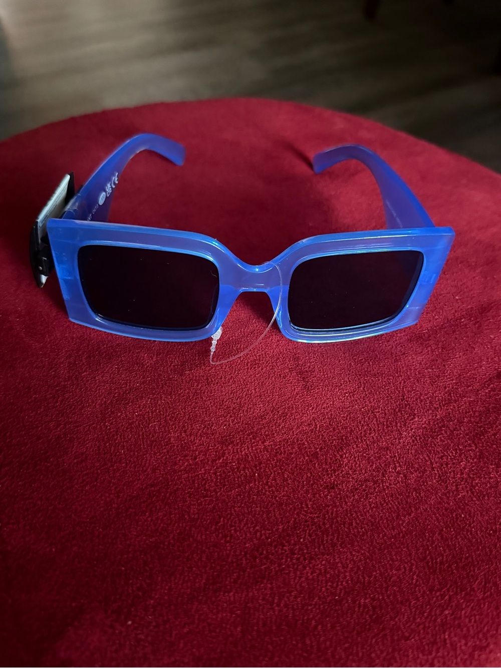 Foster Grant Blue Rectangular Over Size Sunglasses